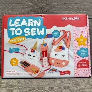Jack In The Box Kids Learn To Sew Unicorn Kids Craft NWT
